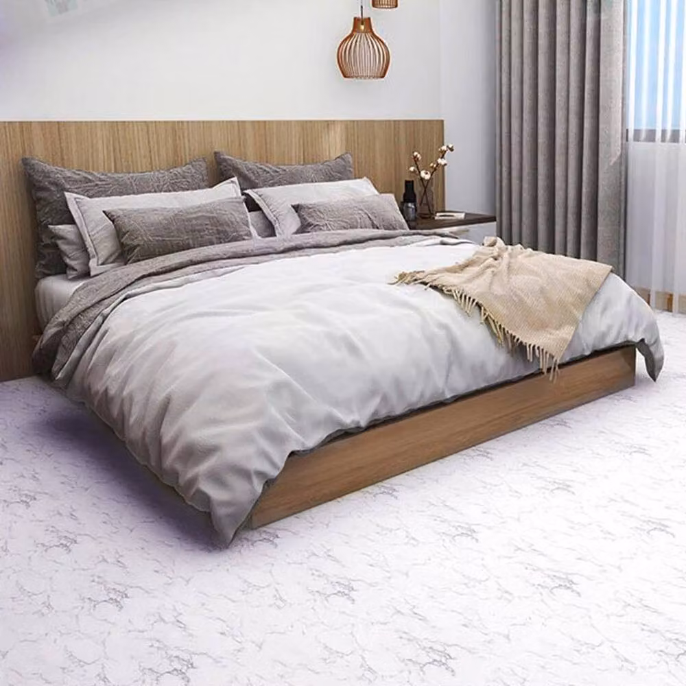 PAWNORA Waterproof Vinyl Flooring in White Marble Effect – 2