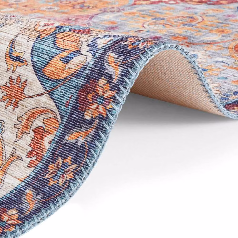 THE RUGS Kashmir Ghom Oriental Vintage Persian Style Multicolour Rug, W: 160 cm, L: 230 cm – 2