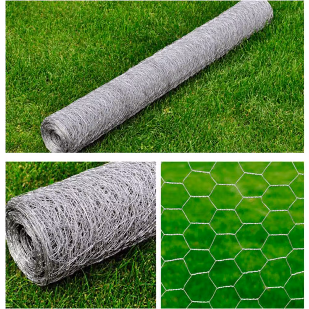 Berkfield Home Galvanised Steel Hexagon Wire Mesh Fence, Silver, 1 x 25 m – 3