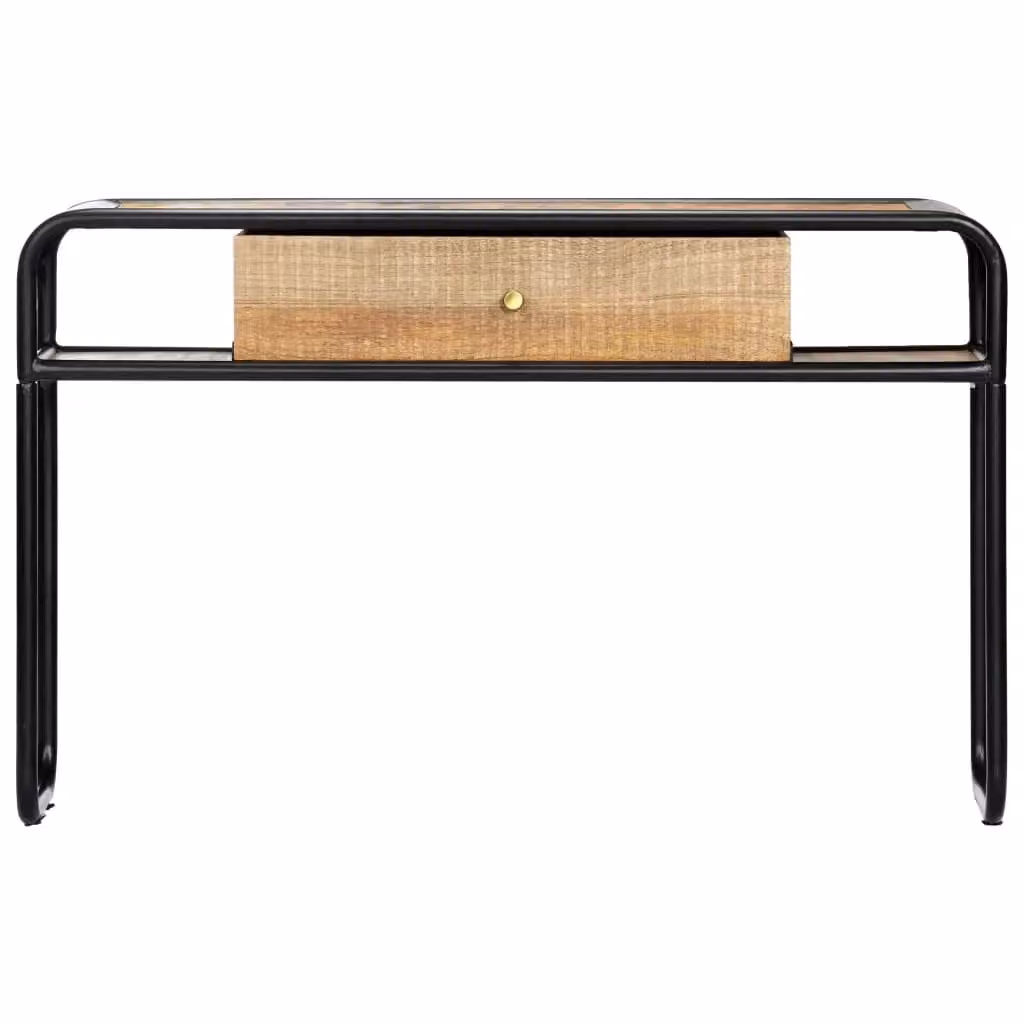 Berkfield Home Vintage Brown Solid Mango Wood Console Table, W/D/H: 118 x 30 x 75 cm – 2