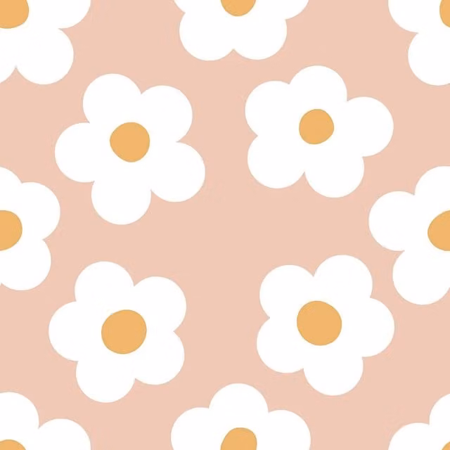 I Love Wallpaper Ditsy Daisy Floral Botanical Retro Wallpaper in Pink and White
