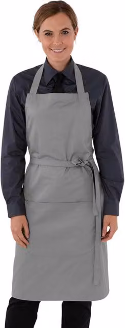 Dennys Adjustable Halter Bib Apron in Light Grey – 1