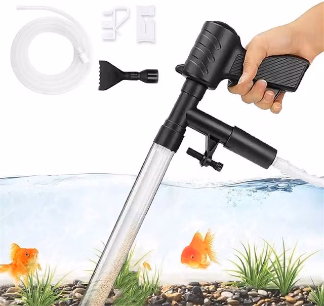 Nordara Fish Tank Gravel Vacuum Cleaner Water Change Siphon in Black – 1