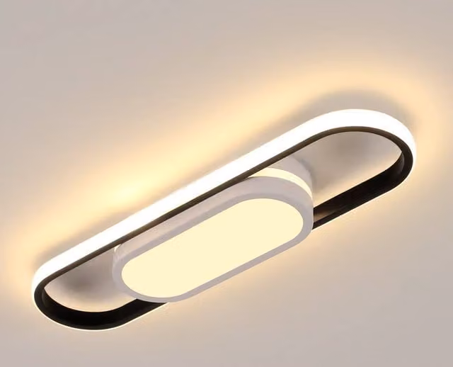 COMELY 30W Oval LED Ceiling Light in White and Multicolour with Acrylic and Metal Finish – 1