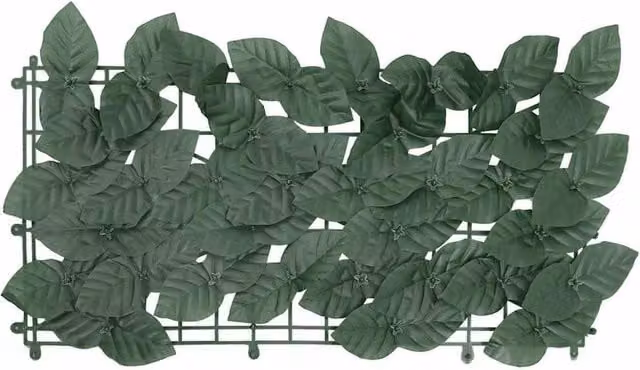 Berkfield Home Semi-Transparent Artificial Hedge Balcony Screen with Dark Green Leaves, W: 500 cm, H: 150 cm