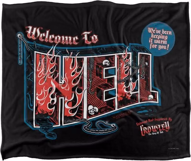 Supernatural Welcome Officially Licensed Silky Touch Super Soft Fleece Throw Blanket, White, W: 152 cm, D: 127 cm