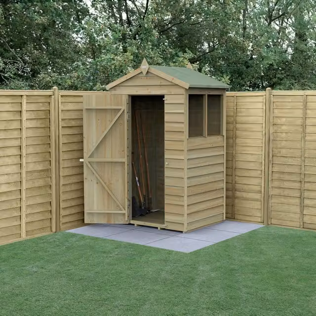 4LIFE Apex Wood Garden Shed in Brown with Foundation and Floor