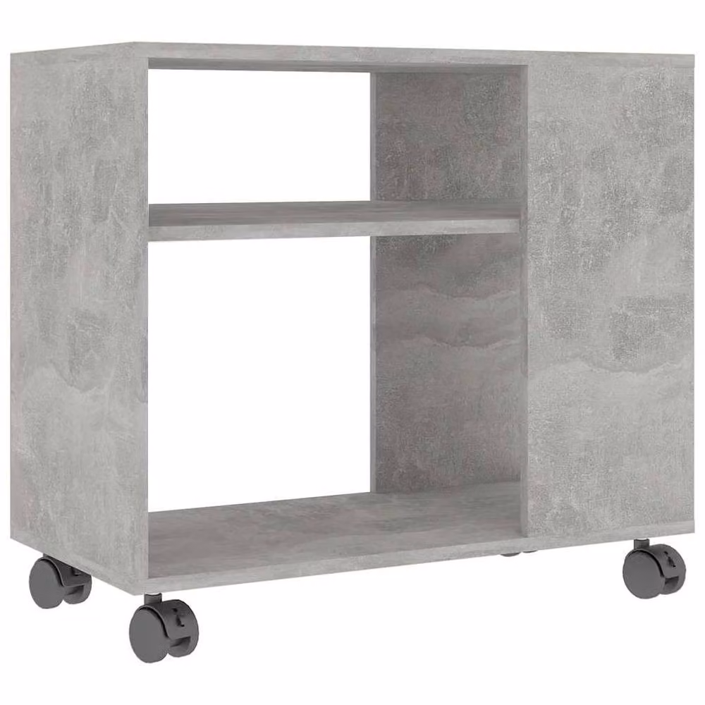 Berkfield Home Grey Square Side Table in Composite Wood W/D/H: 70 x 35 x 55 cm – 2