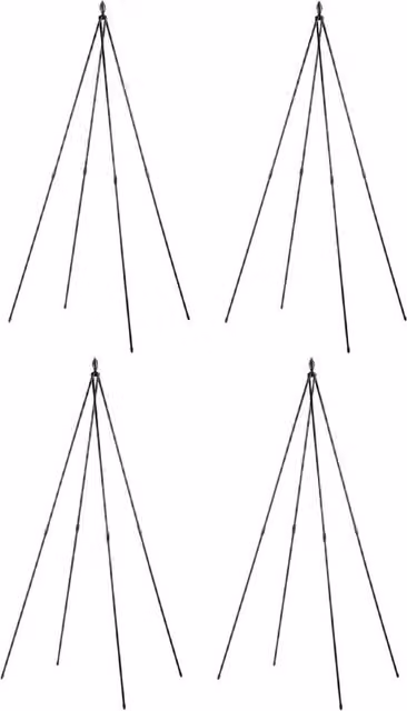 Garden Gear Metal Tepee Trellis Obelisk Outdoor Climbing Plant Support in Black
