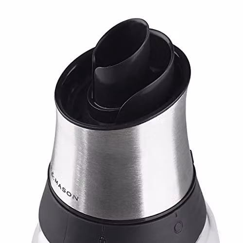 Cole & Mason Bristol Duo Oil and Vinegar Pourer Set with Drip-Free Spout and Lids, Transparent and Silver – 3