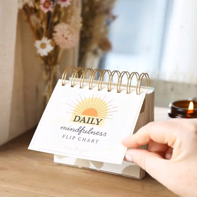 Lisa Angel Women's Daily Mindfulness Tabletop Flip Chart in White