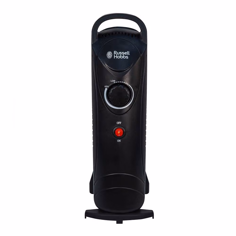Russell Hobbs 650W 5 Fin Oil Filled Portable Radiator in Black – 5