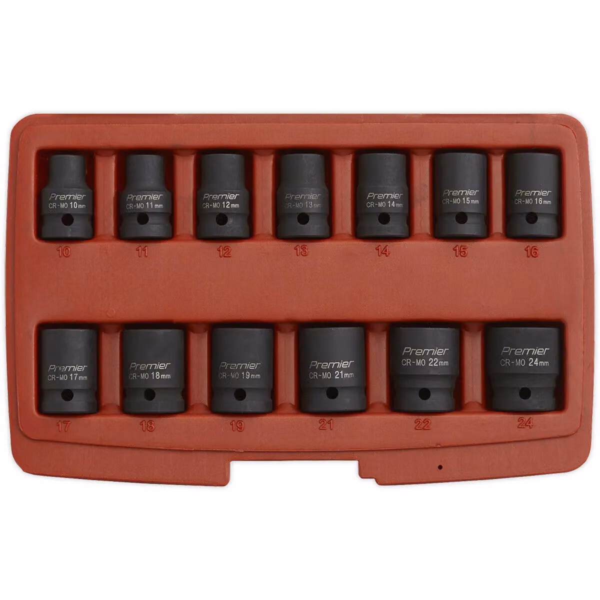 Loops 13 Piece Impact Socket Set, 1/2 inch Sq Drive, Black Chrome Molybdenum Steel – 3