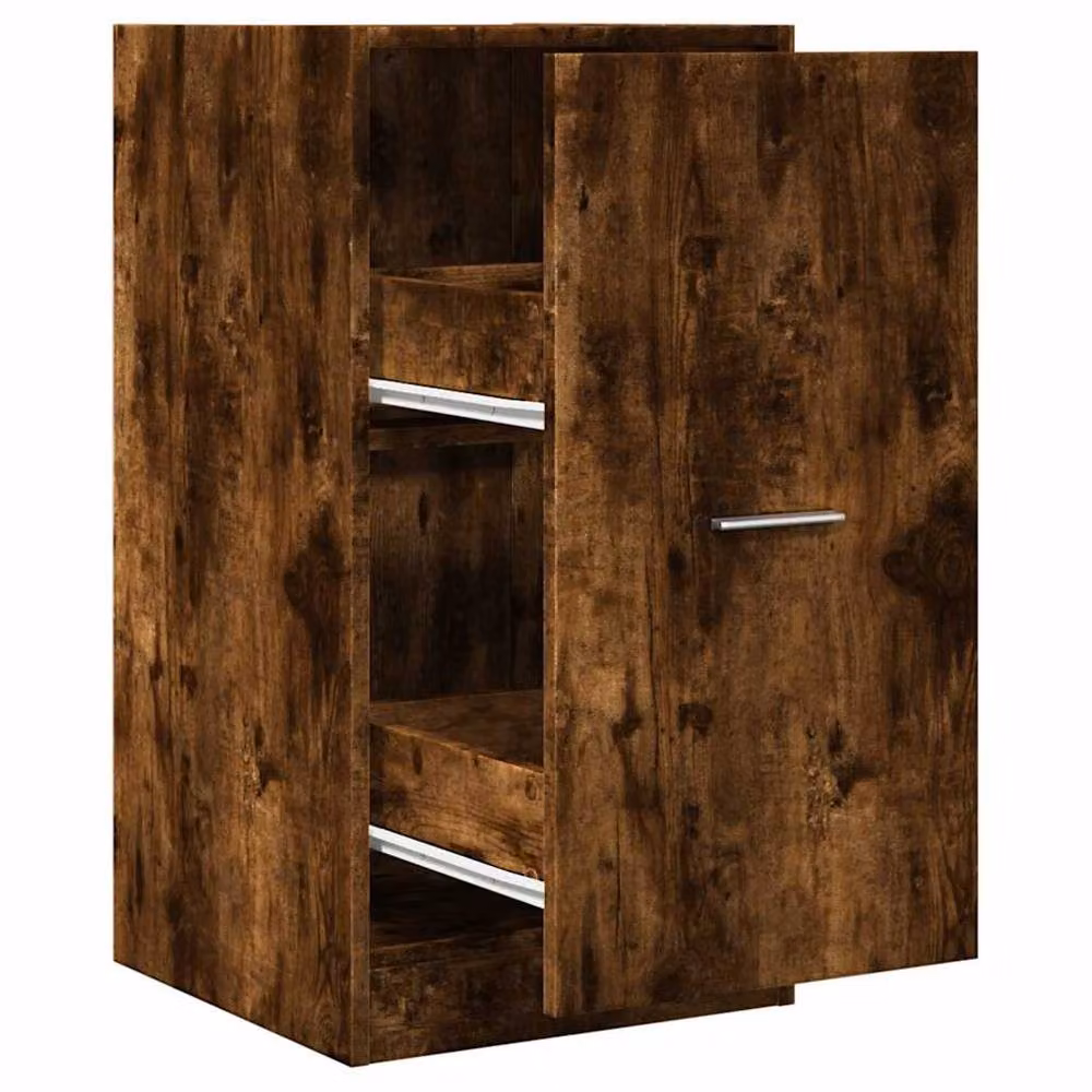 Berkfield Home Elegant Apothecary Cabinet in Smoked Oak Brown, W: 40 cm, D: 41 cm, H: 77.5 cm – 3