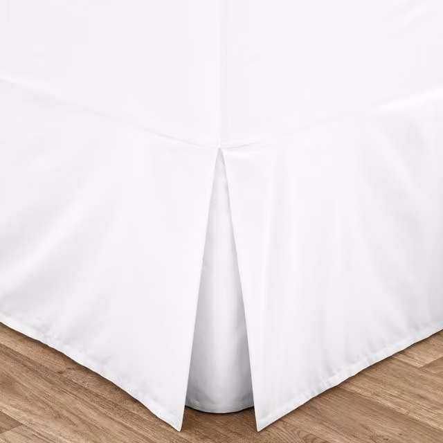 Catherine Lansfield White Easy-Iron Percale Cotton Valance Fitted Bed Sheet