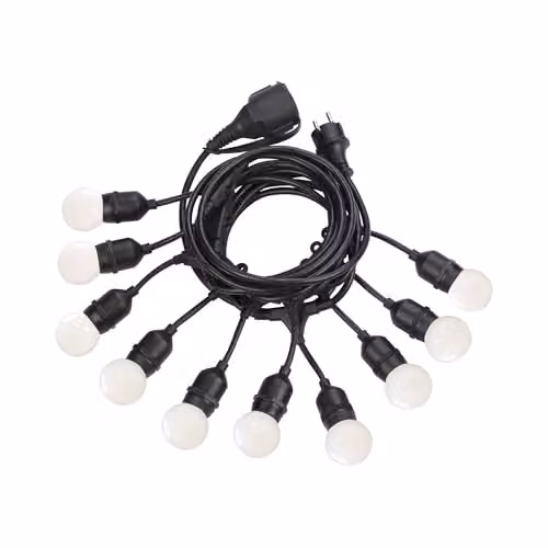 Netlighting Fiesta Outdoor Hanging Lights in Black, IP44, E27