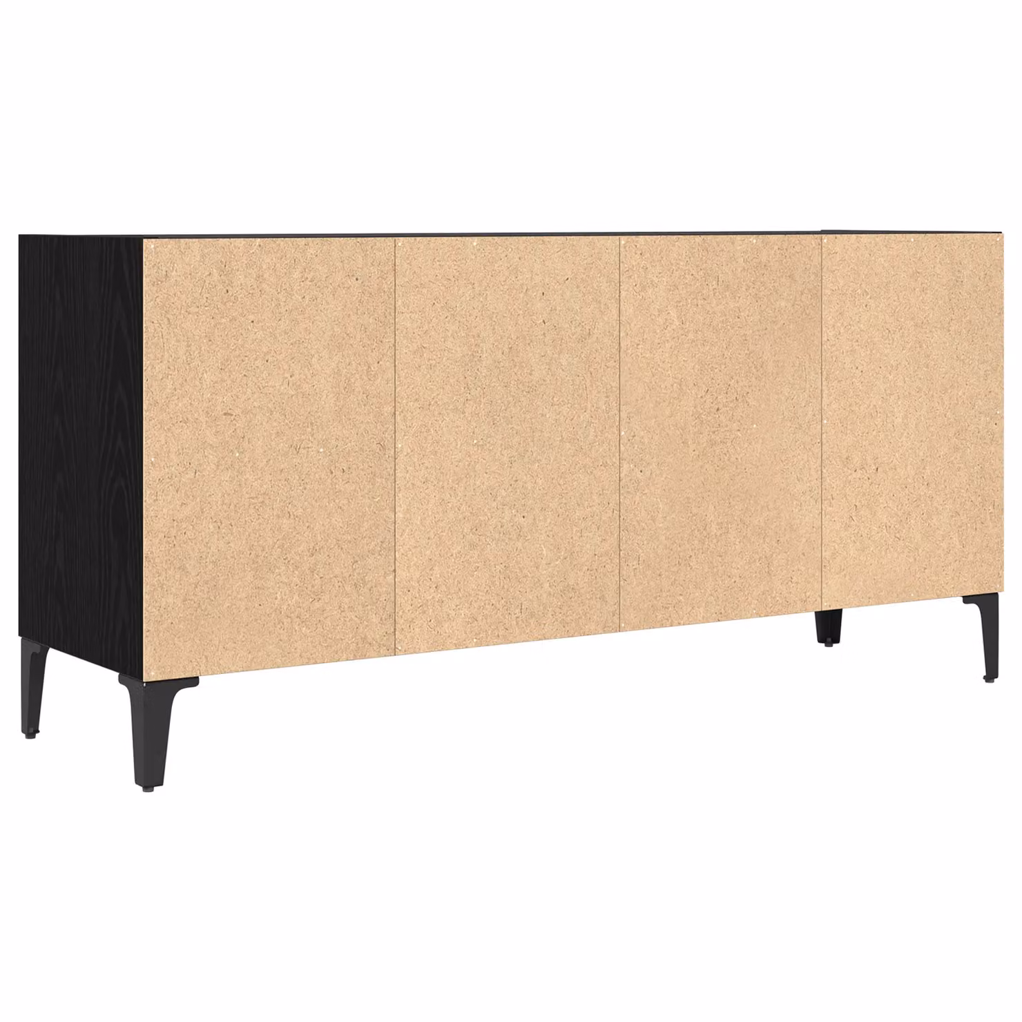 Berkfield Home Modern Black Oak TV Stand in Matt Black MDF – 6