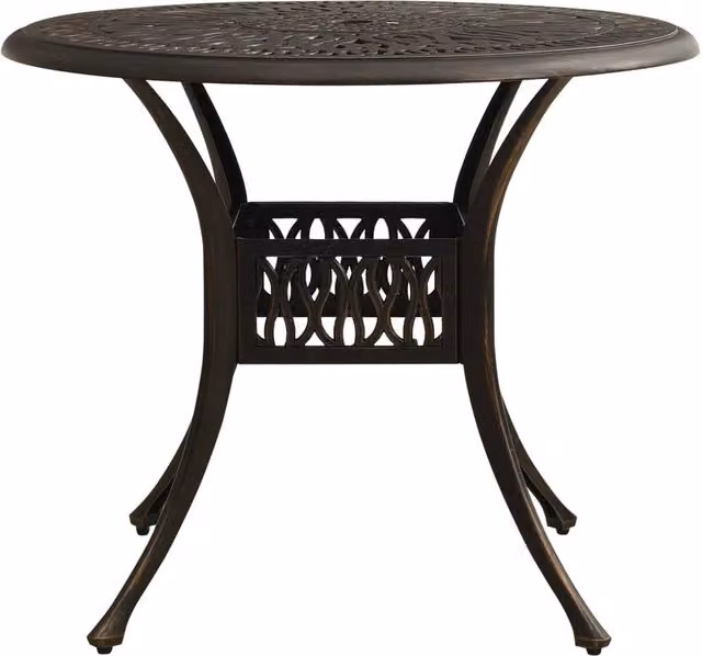 Berkfield Home Square Garden Table in Brown Powder Coated Aluminium, W/D/H: 90 x 90 x 74 cm – 1