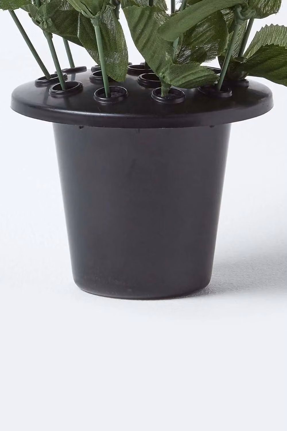 Homescapes Set of 2 Artificial Peony and Lily Grave Flowers in Black Pots, Height: 30 cm – 3