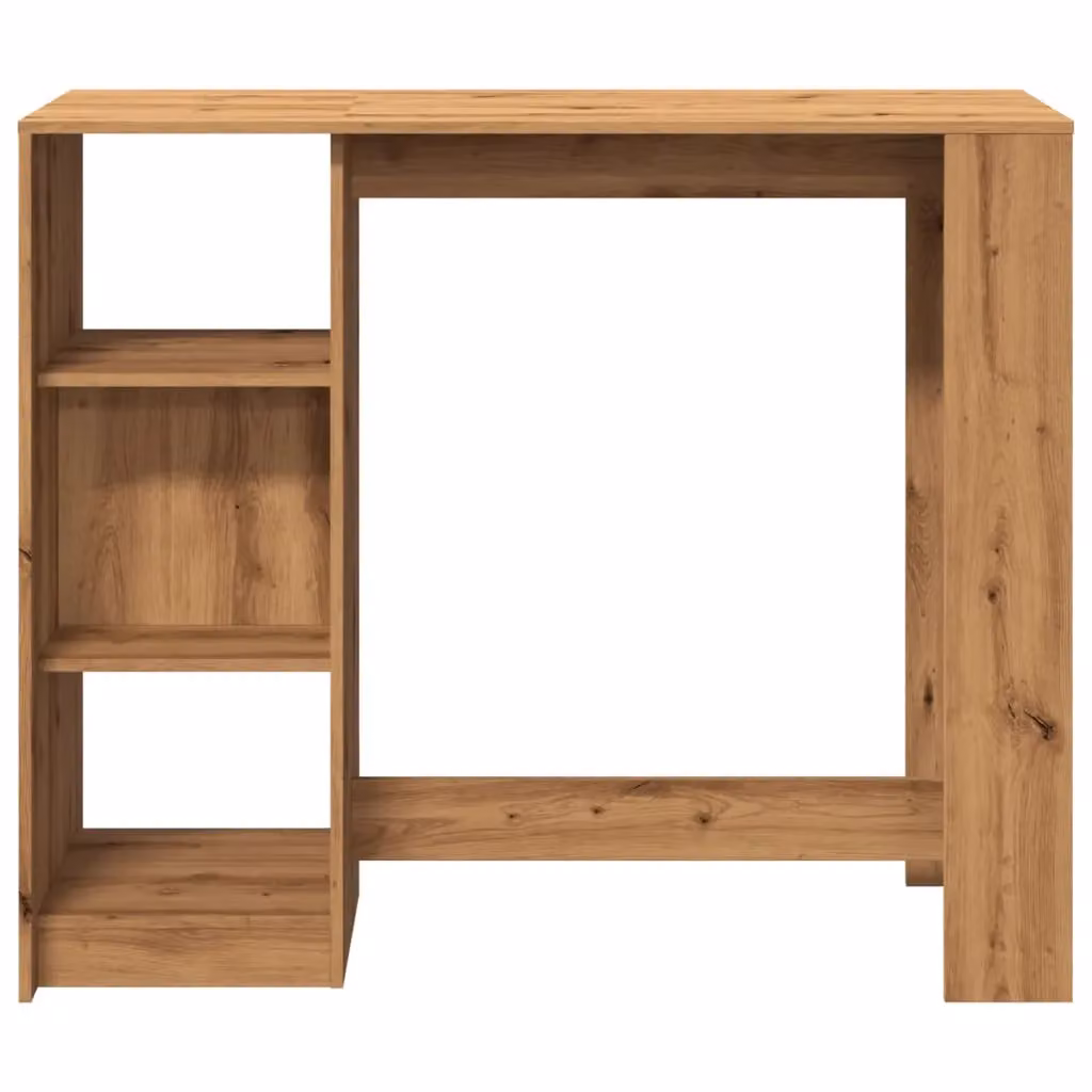 Berkfield Home Bar Table with Shelf in Artisan Oak Brown, W/D/H: 124 x 46 x 103.5 cm – 4