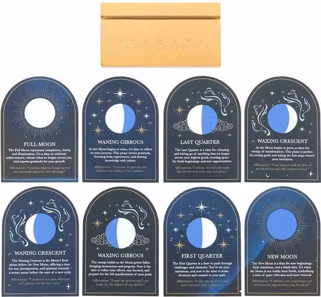 Something Different Abstract Blue Card Set of 8