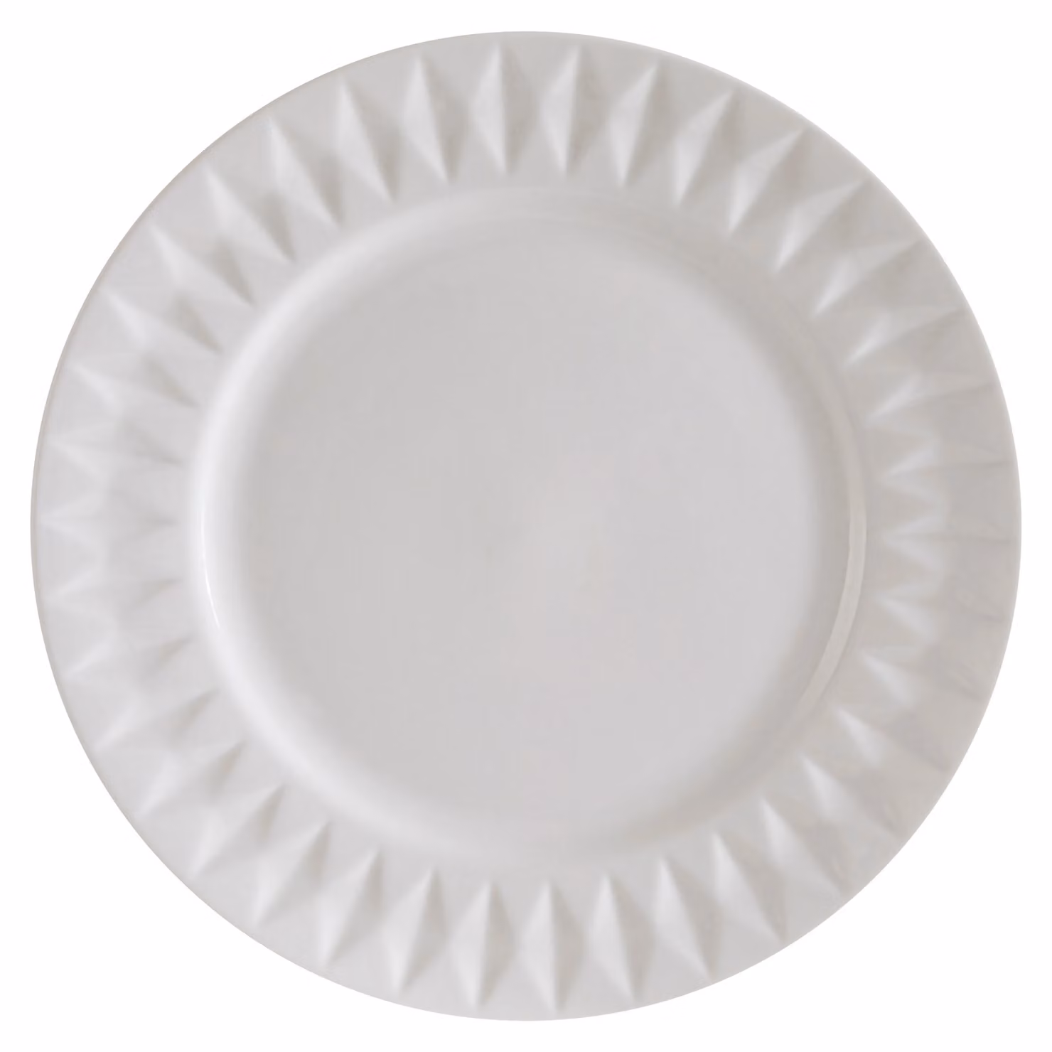 Orsina Livorno 16 Piece Embossed Geometric Porcelain Dinner Set in White – 3