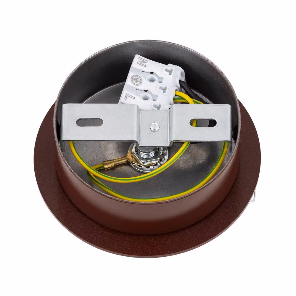 Netlighting Fabio Modern Wall Lamp in White and Chocolate Brown Marble Colour, IP44 – 3