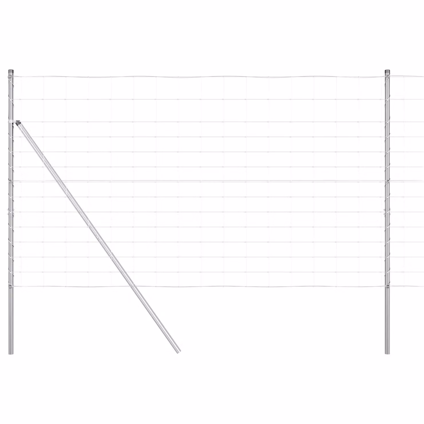Berkfield Home Field Fence Galvanised Steel in Silver, H: 140 cm x L: 50 m – 2