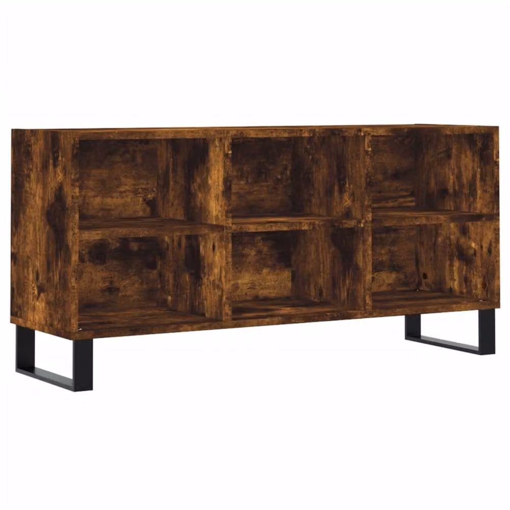 Berkfield Home Smoked Oak TV Cabinet in Brown, W/D/H: 103.5 x 30 x 50 cm – 3
