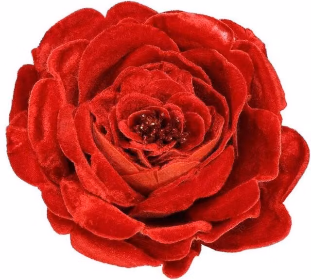 KDMD Red Vintage Velvet Rose Pendant with Clip, Diameter: 15 cm – 1