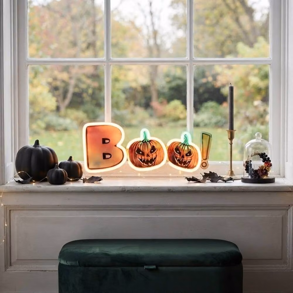 Garden Greatness Luminous Boo Acrylic Halloween Tabletop Light in Multicolour – 2