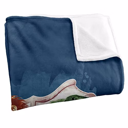 Warner Brothers Harry Potter Hogwarts Crest Wash White Microfibre Fleece Throw Blanket W/D/H: 152 x 127 cm – 2