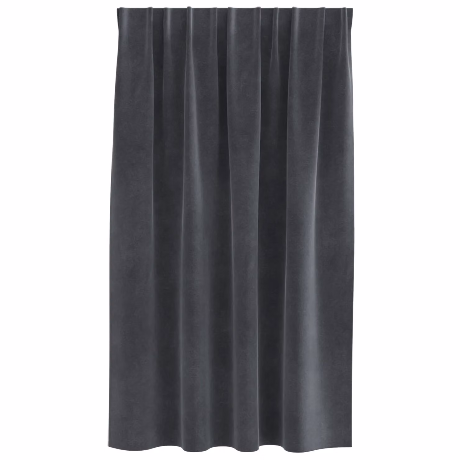 Berkfield Home Grey Velvet Blackout Curtains with Top Tape, 2 Pack – 3