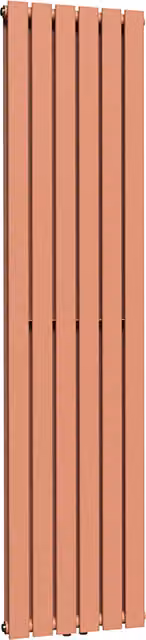 Lux Heat Flat Coloured Vertical Double Radiator in Coral, H 180 cm x W 42 cm