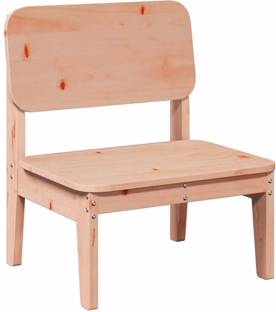 Berkfield Home Beautiful Garden Chairs, 2 Piece Set, Solid Douglas Wood, Light Tan, W: 60 cm, D: 52.5 cm, H: 72 cm – 1