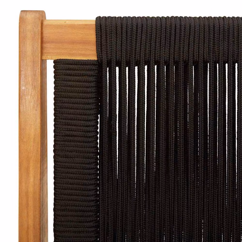 Berkfield Home Garden Bench in Black Solid Acacia Wood, H 73 cm x W 76 cm x D 122 cm – 5