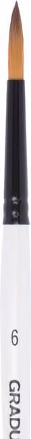 Daler-Rowney Graduate Synthetic Round Short Handle Brush, Multicolour, Pack of 6
