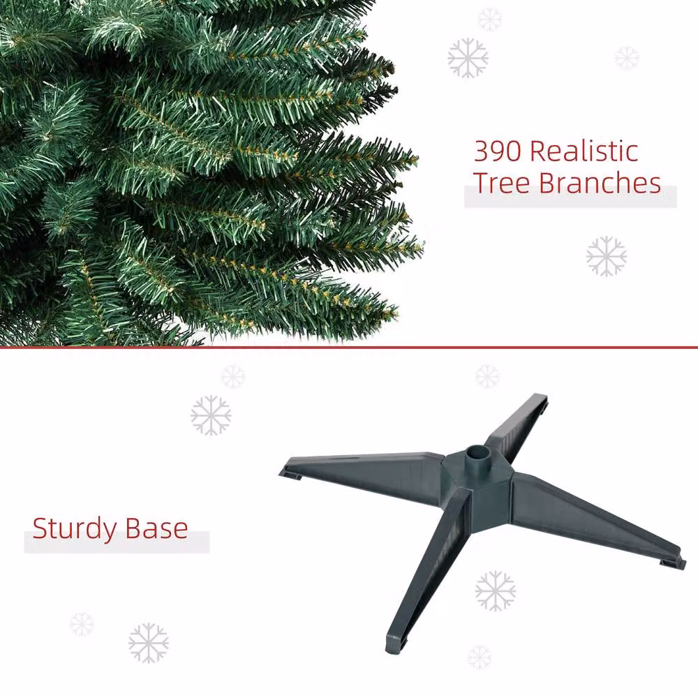 STILVORA Green Artificial Christmas Tree with Stand, Height: 180 cm – 4