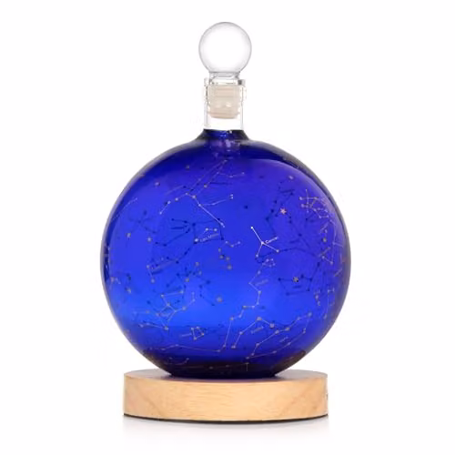 Bar Originale Constellation Globe Decanter with Colour Changing Light in Blue – 1