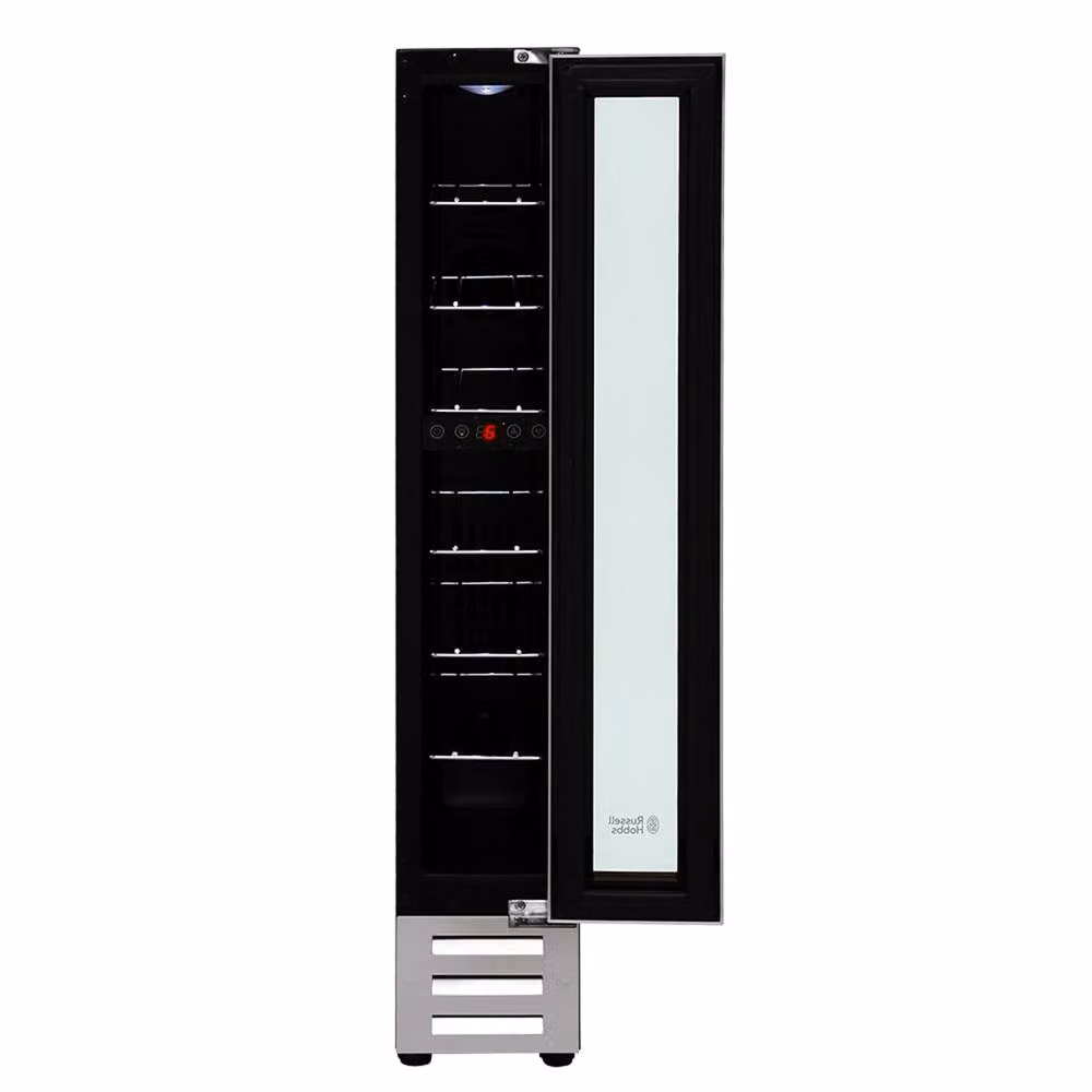 Russell Hobbs RHBI7WC1SS Freestanding or Integrated Glass Wine and Drinks Cooler in Stainless Steel with 7 Bottle Capacity – 7