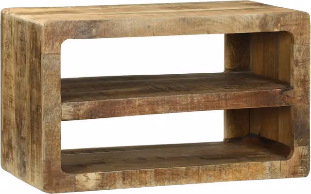 Berkfield Home Rustic Brown Mango Wood TV Cabinet, W/D/H: 60 x 32 x 36 cm – 1