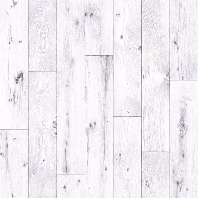 Sirius White Wood Effect Textile Backed Vinyl Flooring Sheet, W: 300 cm, L: 400 cm, Thickness: 0.26 cm