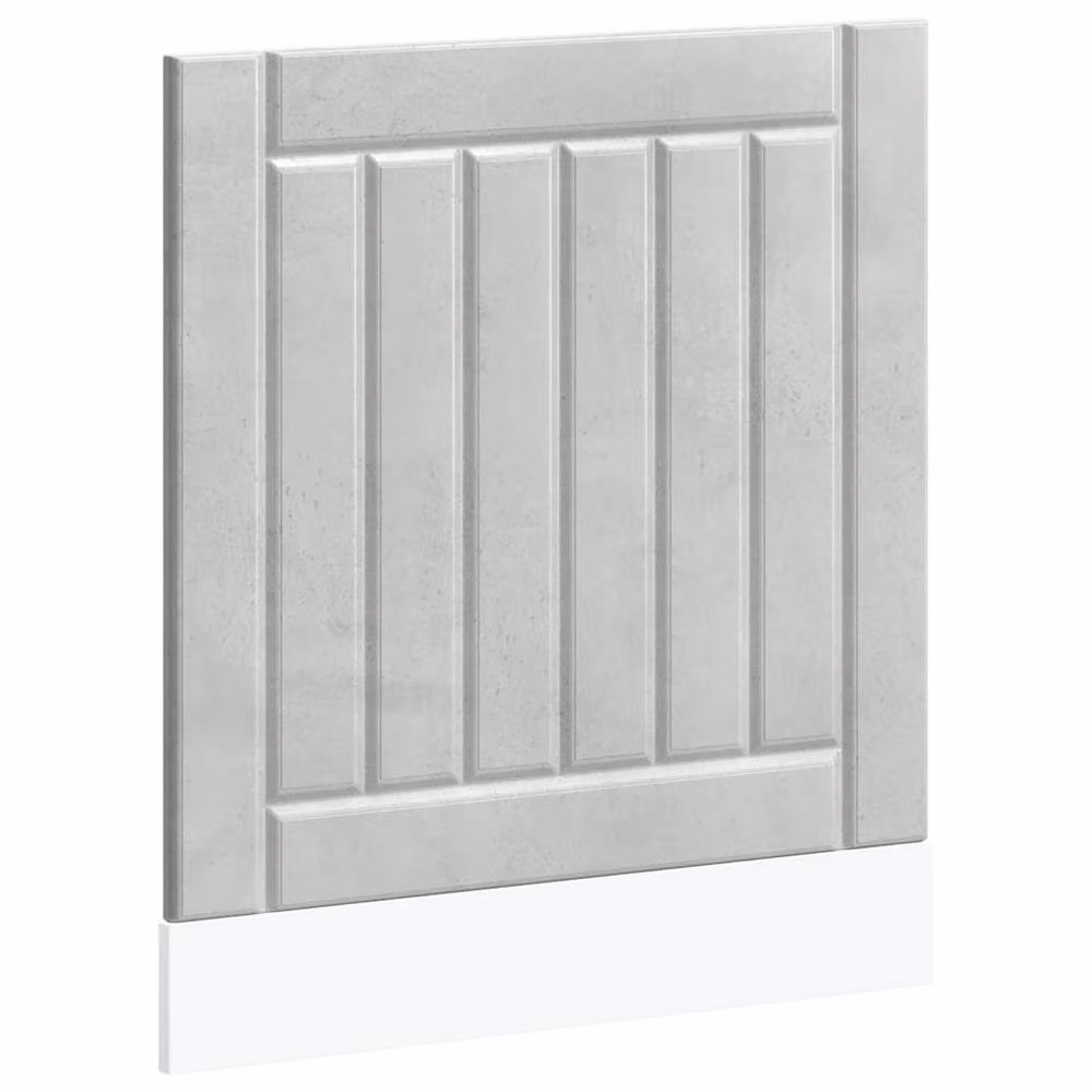 Berkfield Home Lucca Dishwasher Panel in Concrete Grey Engineered Wood – 2