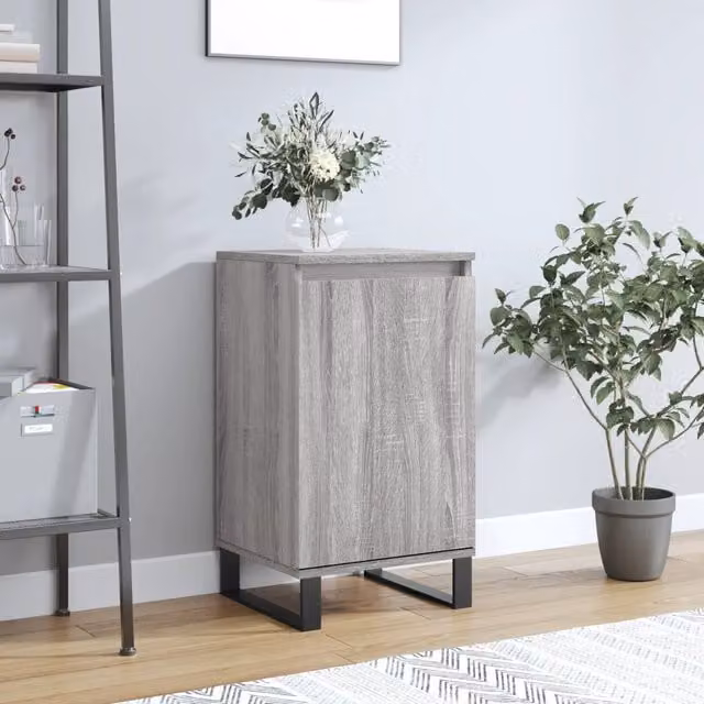 Berkfield Home Grey Sonoma Modern Sideboard in Engineered Wood W/D/H: 40 x 35 x 70 cm