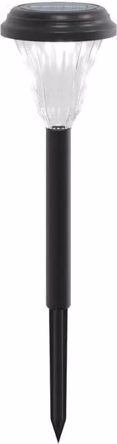 Berkfield Home Solar LED Pathway Lights with Ground Spikes, 12 Pack, Black and White