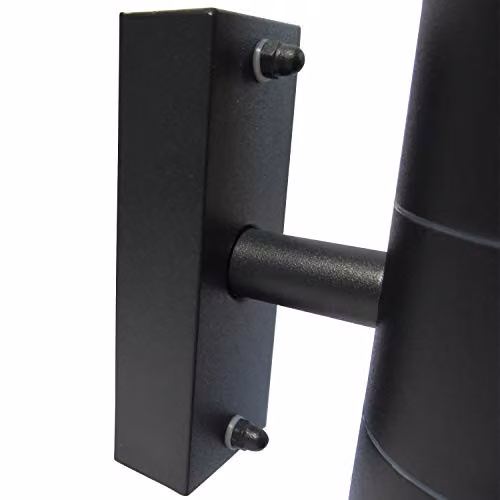 Loops Modern Anthracite Grey GU10 Up & Down Wall Light, IP44 Outdoor Weatherproof Stainless Steel Cylinder Accent Lamp, Dimmable and LED Compatible – 2