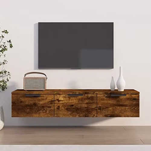 vidaXL Wall Cabinet in Smoked Oak, W/D/H: 102 x 30 x 20 cm – 2