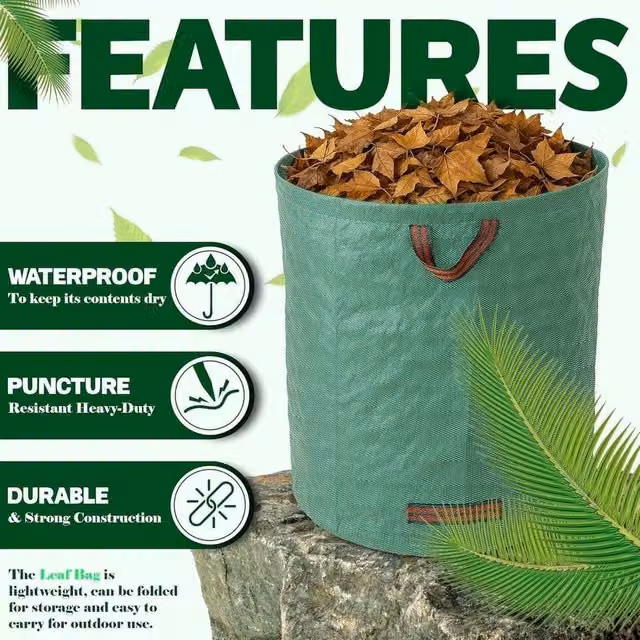 SPETLEK 2x 500L Heavy Duty Large Green Garden Waste Refuse Bags – 1