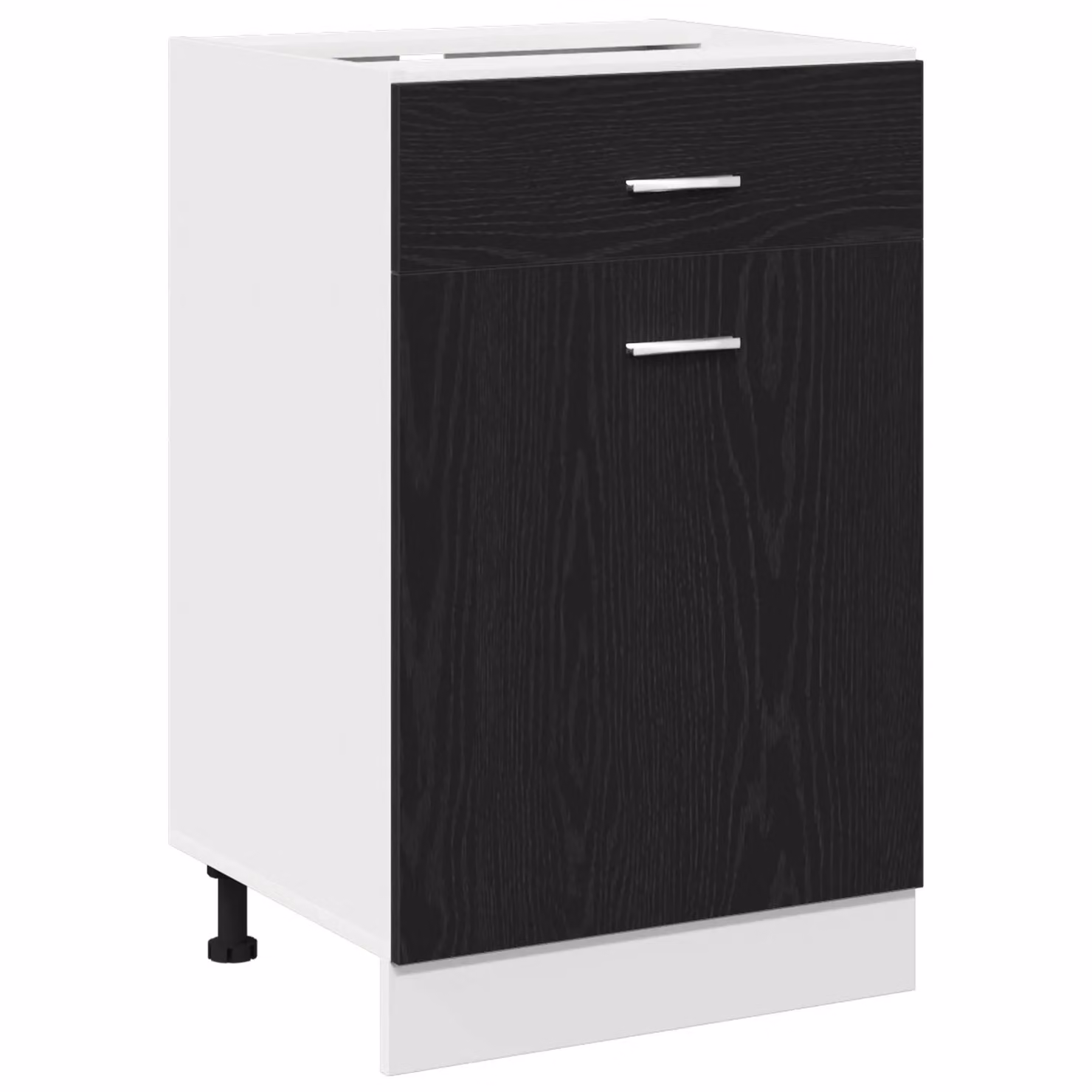 Berkfield Home Black Oak Drawer Cabinet, W: 50 cm, D: 46 cm, H: 81.5 cm – 1