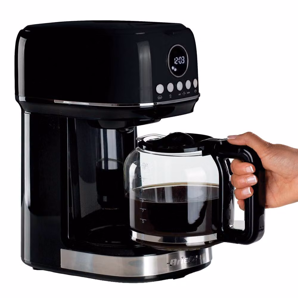 Ariete Black Filter Drip Coffee Machine with Glass Jug, Timer and Keep Warm Function – 5